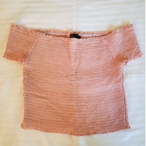 Kendall & Kylie Smocked Crop Top Size M